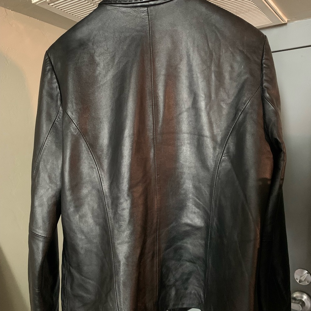 Sonoma Men's Black Leather Jacket - Picture 2 of 11
